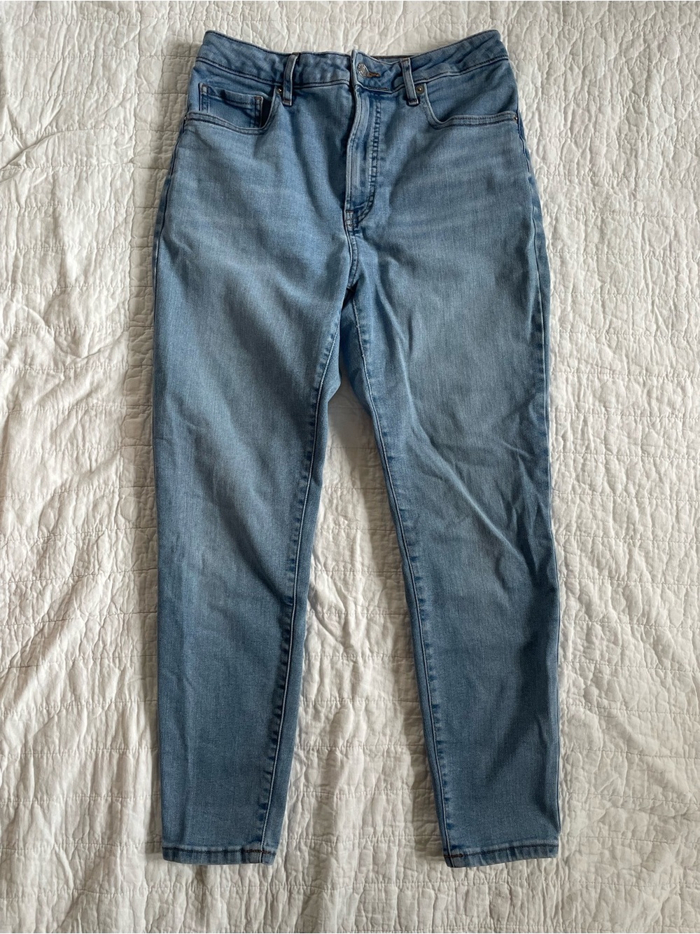 Everlane curvy high rise skinny jeans 29 crop light wash